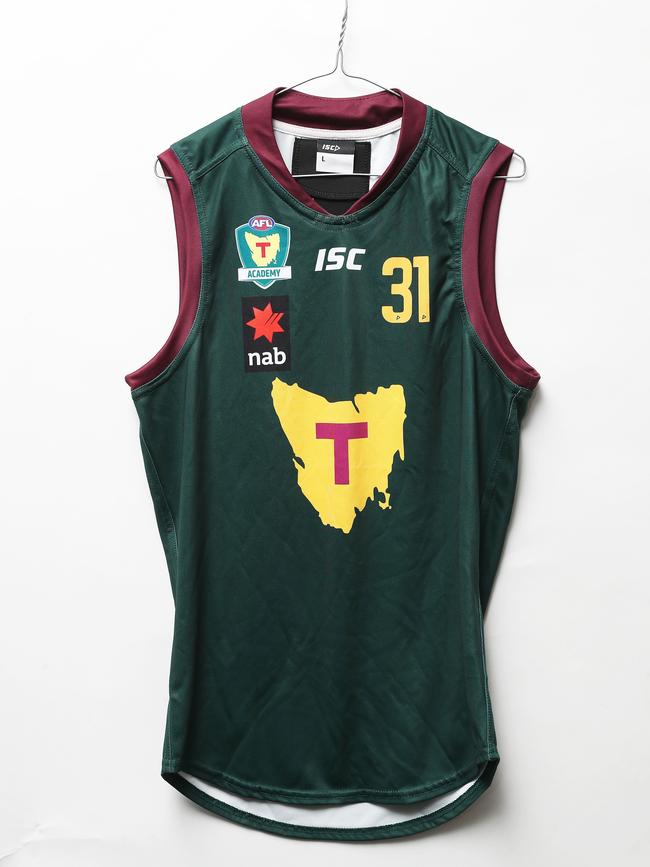 Tasmania Devils football jumper.