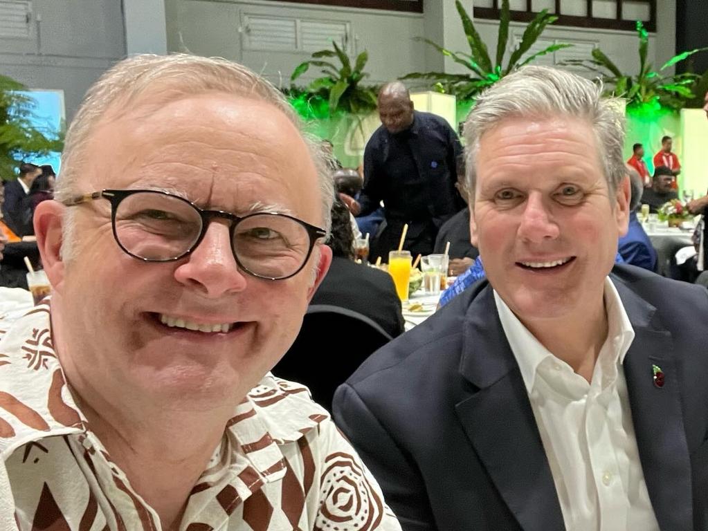 Anthony Albanese and UK PM Keir Starmer in Samoa. Picture Instagram