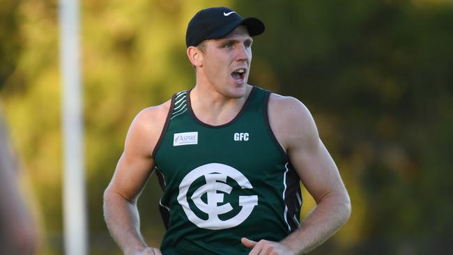 Tom Bell at Greensborough pre-season training. Picture: Nathan McNeill