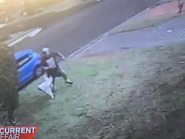 CCTV footage captures Wayne Greenhalgh running from his knife-wielding attacker.