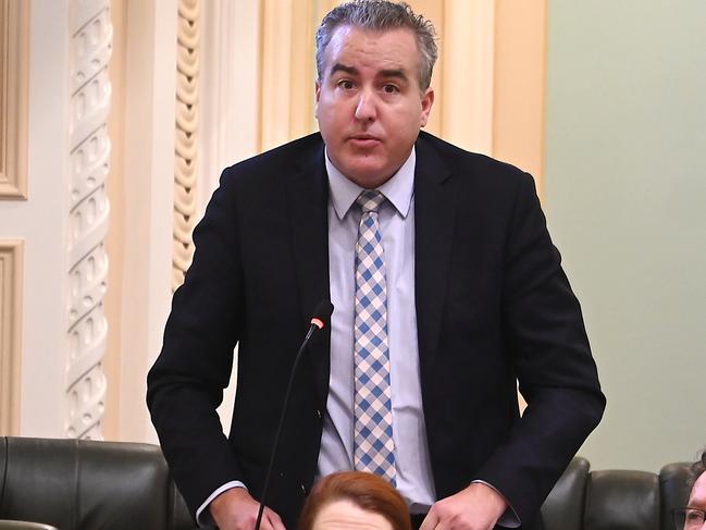 BRISBANE, AUSTRALIA - NewsWire Photos FEBRUARY 19, 2025: Member for Stafford James (Jimmy) SullivanParliamentary sitting day, including Question Time, at Queensland Parliament House in Brisbane.Picture: NewsWire / John Gass