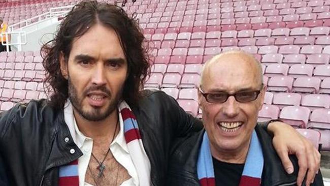 Russell Brand and his dad, Ron. Picture: Facebook