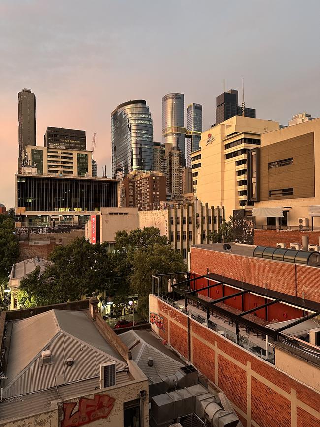 View from Urban Corner room at Melbourne Place. Photo: Milanda Rout