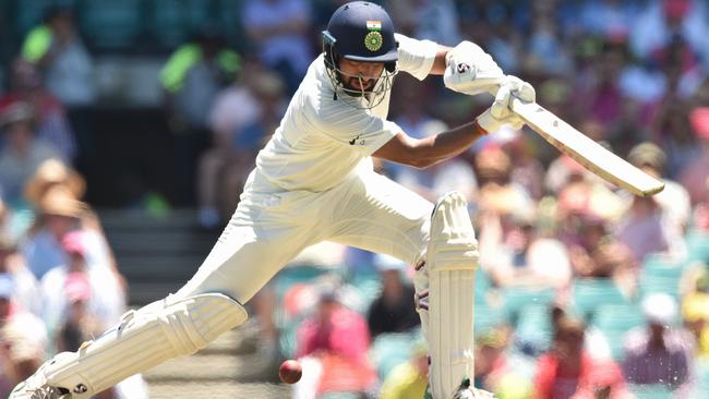 Cheteshwar Pujara produced a batting masterclass in his knock in the fourth Test. Picture: AFP 