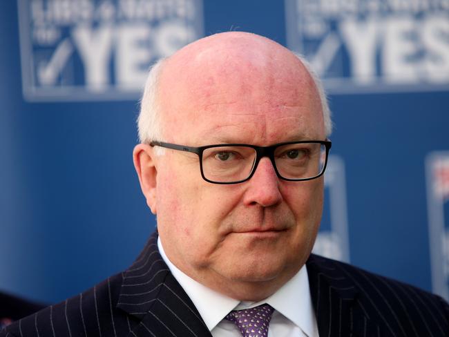 George Brandis said “life is too short” to read everything Tony Abbott has to say. Picture: Kym Smith