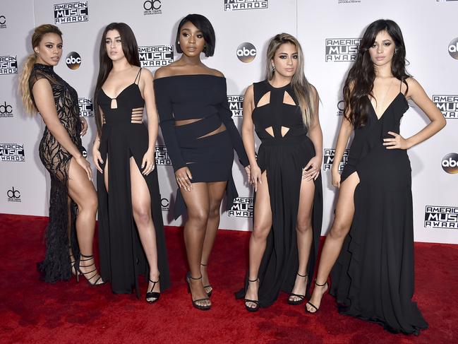 Dinah Jane, Lauren Jauregui, Normani Kordei, Ally Brooke, and Camila Cabello, of Fifth Harmony attend the 2016 American Music Awards at Microsoft Theater on November 20, 2016 in Los Angeles, California. Picture: AP