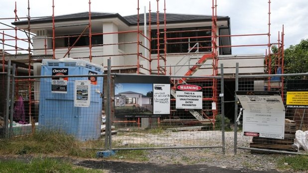 A construction site for an house in North Willoughby. One in two freestanding homes that have undergone inspection during construction or after completion in the past year have been found to have defects. Picture: NewsWire/Gaye Gerard