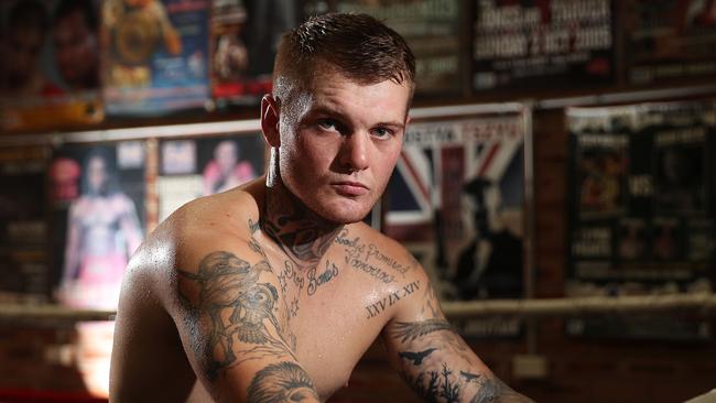 Australian boxer Daniel Lewis training at Southside Boxing Gym, Caringbah. Picture: Brett Costello