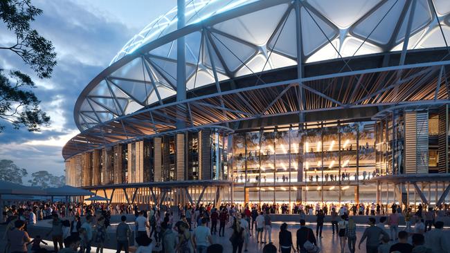 New plans for a rebuild of the Shane Warne Stand. Picture: Supplied