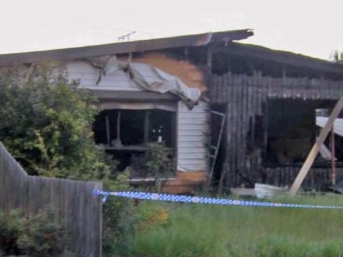 A body has been found after flames engulfed a home in Melbourne's northwest overnight. Picture: Nine