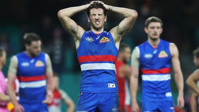 Marcus Bontempelli after the loss to Sydney at the SCG. Picture: Phil Hillyard