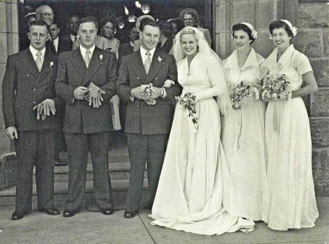 Daphne and Ted on their wedding day in 1951. Picture: Contributed