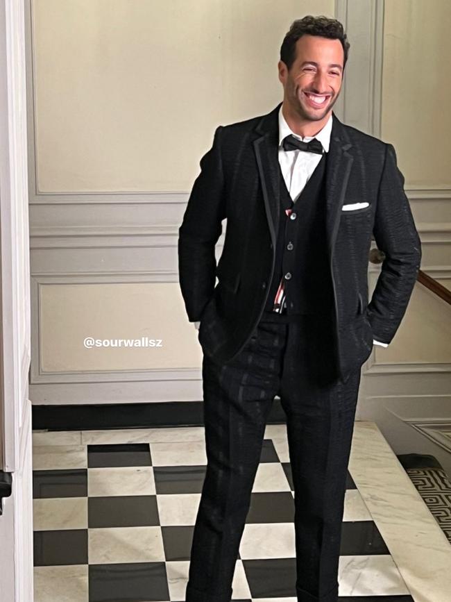 Ricciardo has a history of wearing extravagant outfits, but kept it toned back for this year’s Met Gala. Photo: Instagram