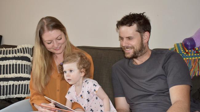 Ballina couple Jessica and Adrian Treen with daughter Elora, who has been diagnosed with a rare condition called Congenital Disorder, Deglycosylation or NGLY1-CDG.