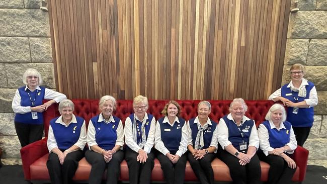 Bendigo Visitor Centre volunteers Pam Martin, Nola Dolman, Cathy Hatters, Maggie Williams, Jenny, Marion Carter, Jenny Wilson, Jenny James and Ann Lorenz. Picture: Julieanne Strachan