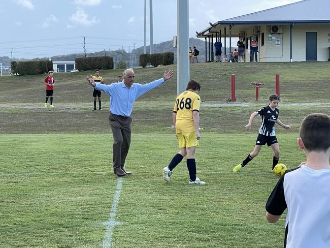 Nigel Dalton announced a $800k funding commitment to the Mackay Football Park on October 10, 2024. Photo: Fergus Gregg