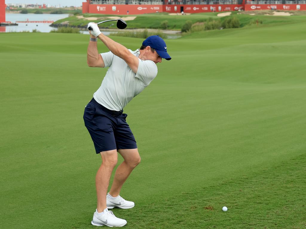 McIlroy in action during the pro-am in Abu Dhabi this week.Picture: David Cannon/Getty Images