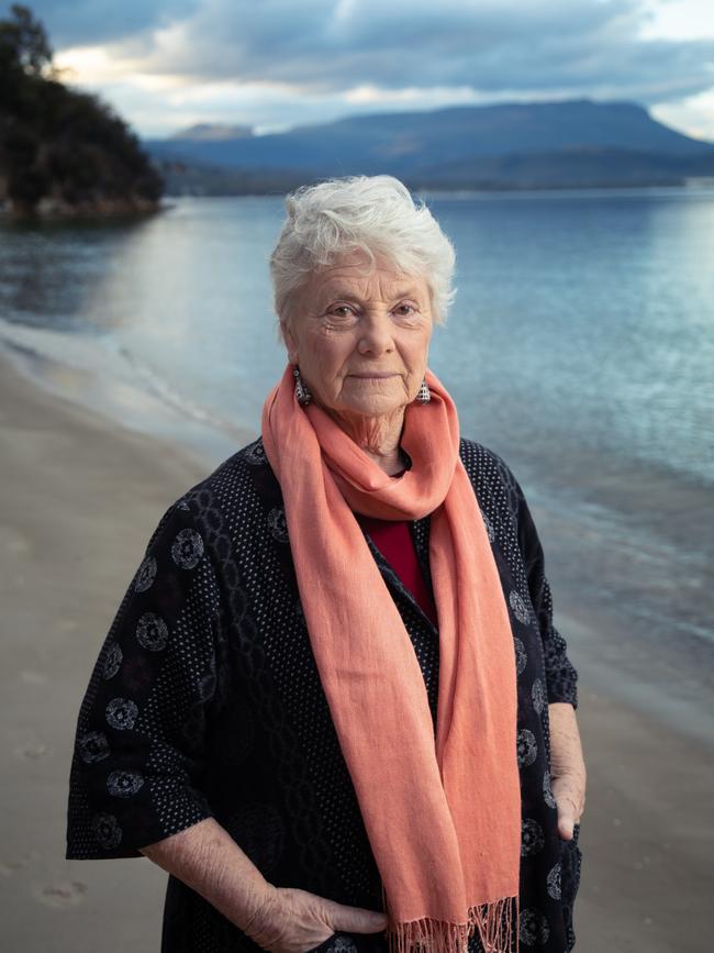 Tasmanian historian and author Cassandra Pybus at Coningham beach. Photo: Peter Mathew