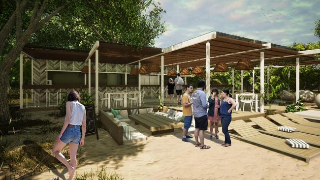 Mayfair 101 released a vision for the Dunk Island spit in December 2019 which was to include a beach side bar and cafe. Only the concrete slab was completed before Mayfair was shut down by ASIC.