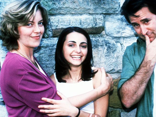 Actor Greta Scacchi (left) with Pia Miranda (centre) and Anthony LaPaglia in a scene from the film Looking for Alibrandi.