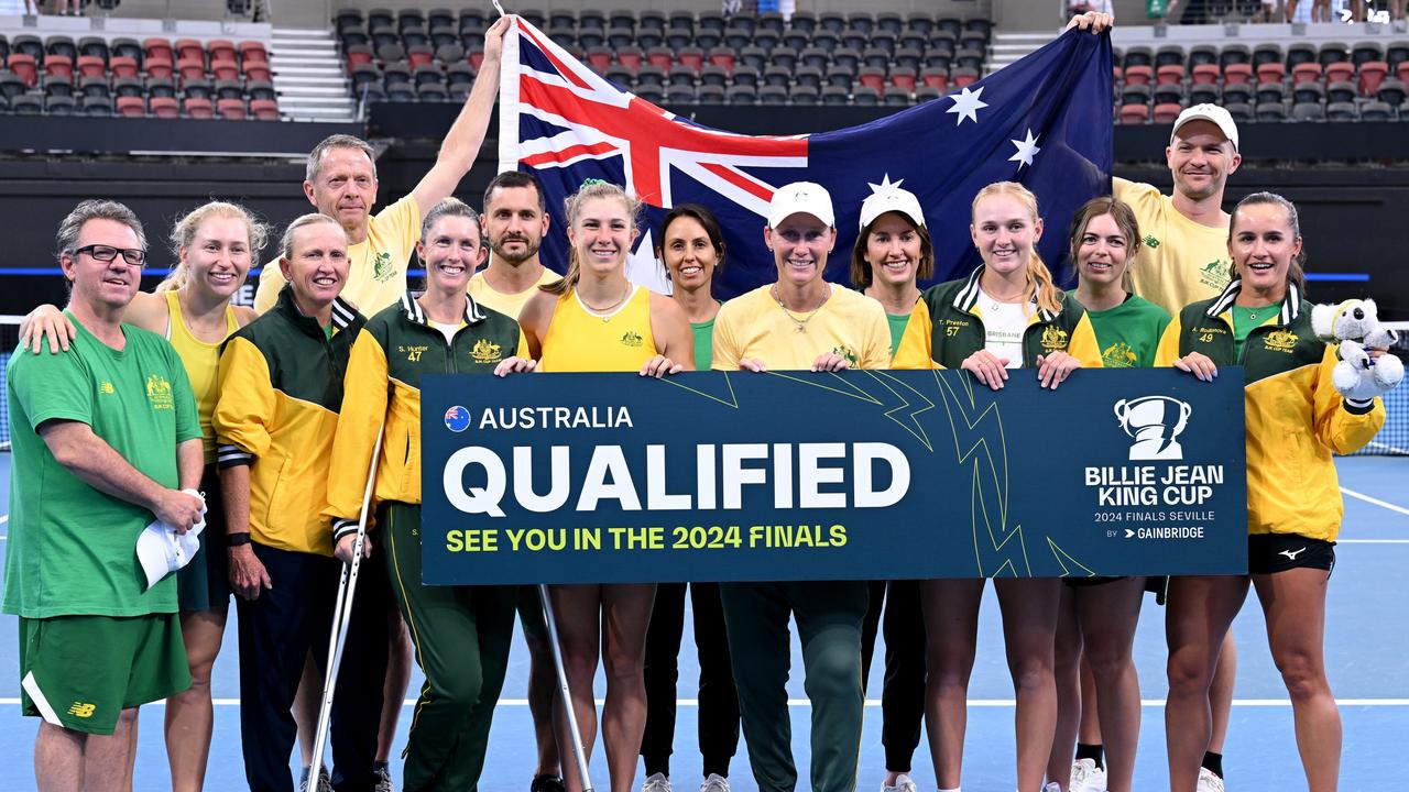 The Australian team captained by Sam Stosur. Picture: Supplied