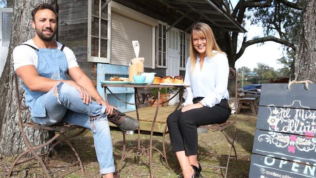 Lil Miss Collins owner Tony Moussa with Hills Shire Mayor Yvonne Keane at Bella Vista Farm.