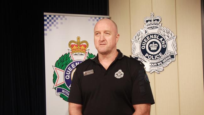 Officer in Charge of Cairns Highway Patrol, Senior Sergeant Craig Johnson said a routine traffic stop led to a cache of illegal weapons and drugs. Picture: Alison Paterson