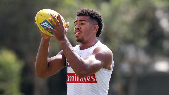 Isaac Quaynor is set to take a big step at half-back for the Magpies in 2021. Picture: Jono Searle/Getty Images