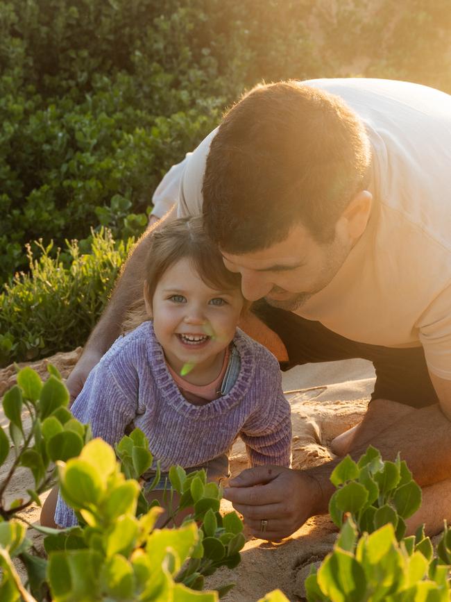 Daniel, who was diagnosed with adenoid cystic carcinoma, with his daughter Lucy. Picture: Supplied by family