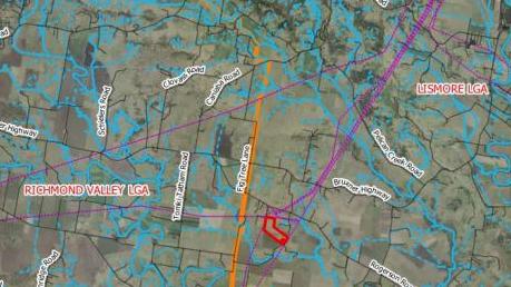 Proposed location of the substation (outlined in red).