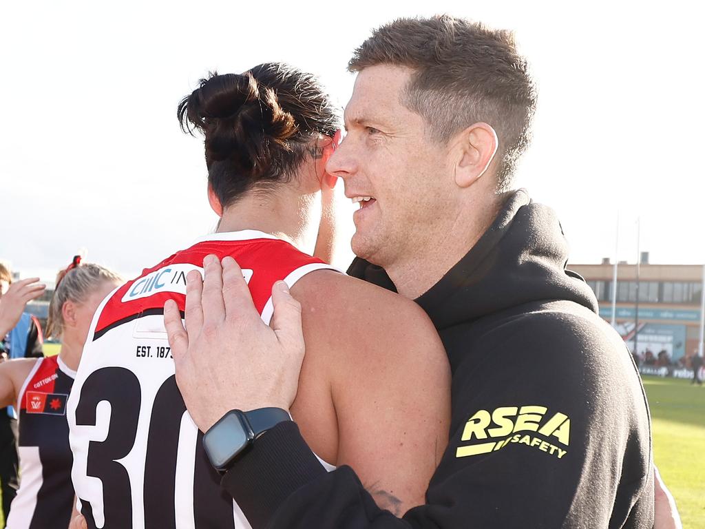 Jesse Wardlaw (left) and Nick Dal Santo celebrate a win. Picture: Getty Images