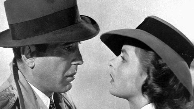 Humphrey Bogart and Swedish-born actress Ingrid Bergman from Casablanca. 