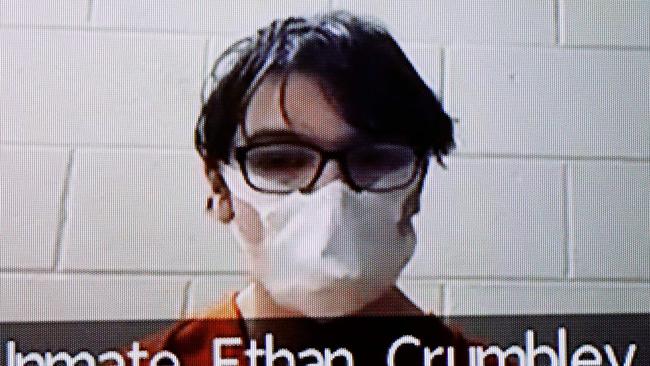 The lawyer of Ethan Crumbley wants the alleged school shooter moved to a juvenile prison where he would be able to continue his schooling. Picture: Jeff Kowalsky/AFP