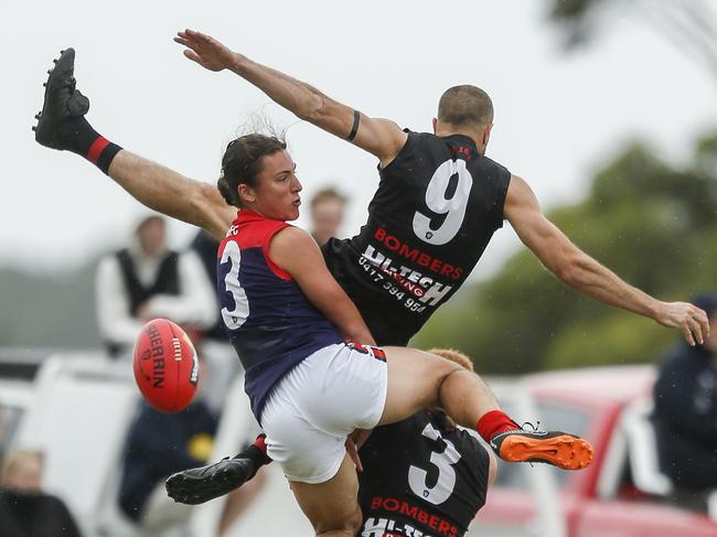 MPNFL football Division 1: Frankston Bombers v Mt Eliza. Picture: Valeriu Campan