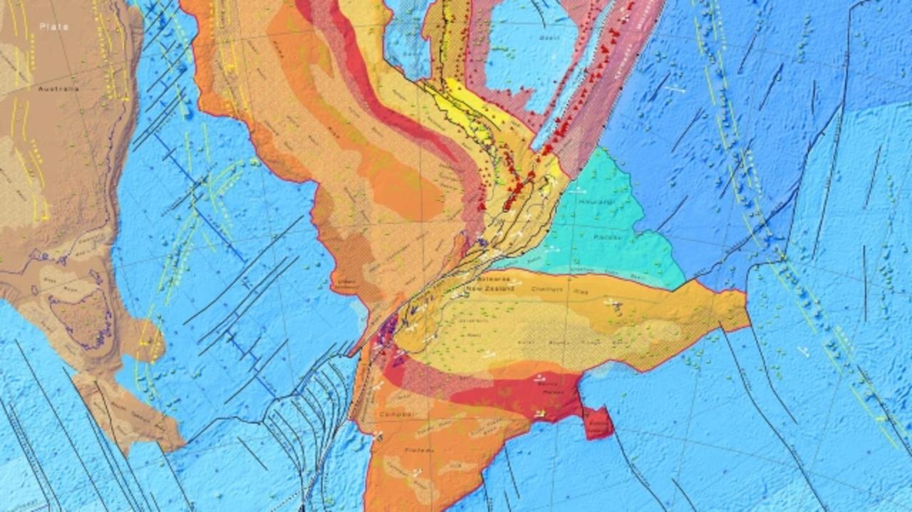 The tectonic plates of Zealandia. Picture: GNS science.