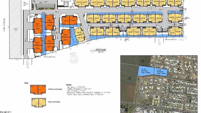 The proposed plan for 50 units submitted to the Bundaberg regional council by SSS Community Pty Ltd. Picture: Contributed