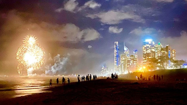 New Year's Eve fireworks on the Gold Coast last year. Picture: Gabby Kerr