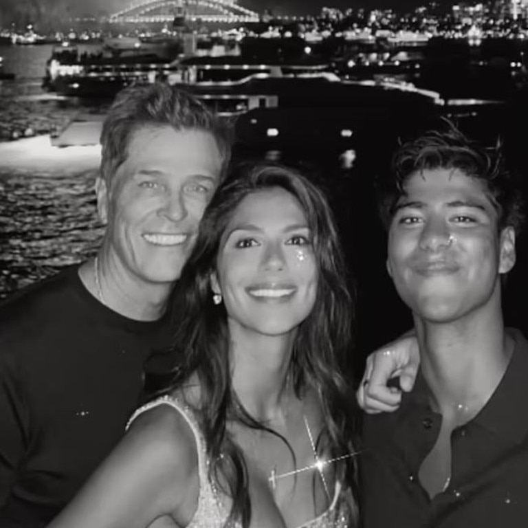 The couple with Pia’s eldest son, Isaiah.