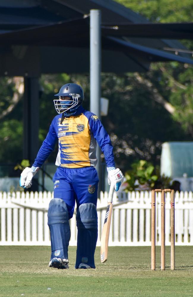 Shaun Austin for Souths Sharks against Walkerston Cricket Club in Mackay