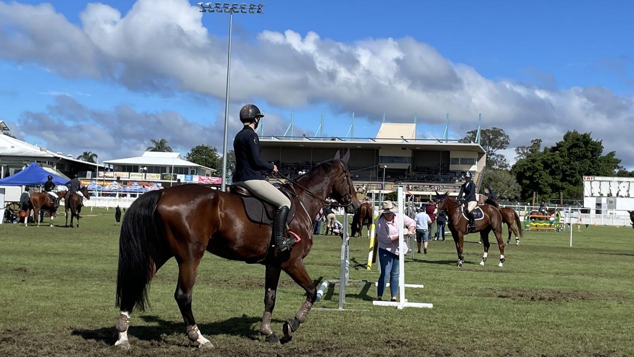 Horse stops for a breath at the Gympie Show 2025 equestrian.