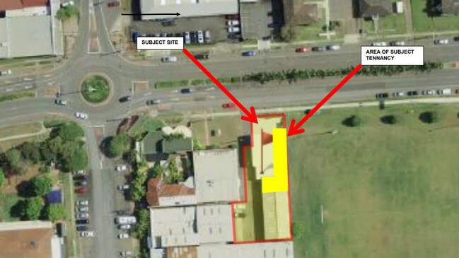 The subject site is on one of Port Macquarie's main roads, Gordon St.