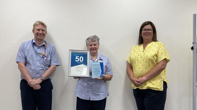 Denise Holdway has celebrated 5 years of nursing in the North Burnett. Photo/Contributed.