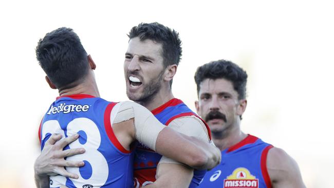 Marcus Bontempelli had a big final quarter. Picture: Jonathan DiMaggio/AFL Photos/via Getty Images