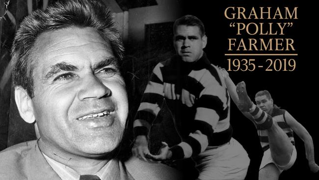 Legendary Geelong footballer Graham ‘Polly’ Farmer has died, aged 84.