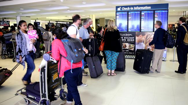 Pay before you go. Everyone who leaves Australia must pay the $55 Passenger Movement Charge. Pic: John Grainger/News Corp Australia