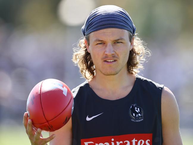 MELBOURNE . 29/09/2023. AFL . Jack Ginnivan of the Magpies during collingwoods captains run training session at Olympic Park  . Pic: Michael Klein