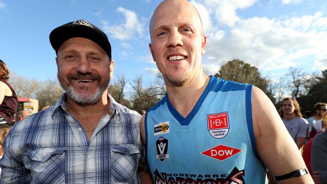 Gary Ablett Snr with son Nathan. Picture: Mike Dugdale