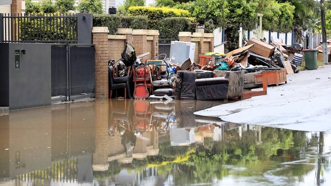 Flood damaged homes in Fairfield. Picture: Adam Head