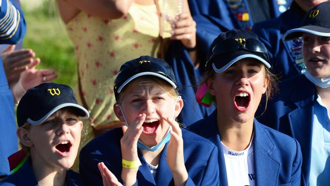 Walford School students at the 2022 Head of the River, West Lakes, in March. Picture: Michael Marschall