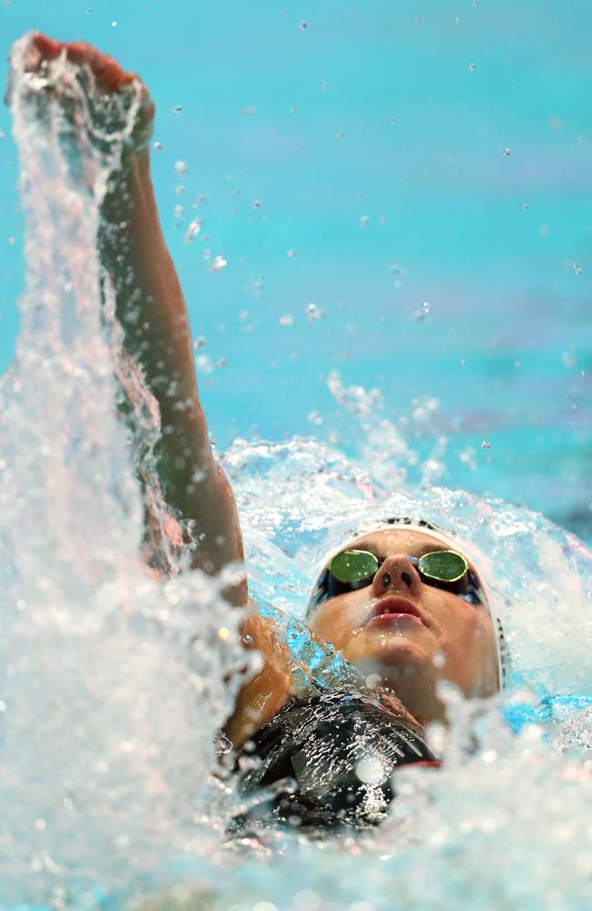 Hungary’s Katinka Hosszu in the women's 200m backstroke heats last week. Picture: Getty Images